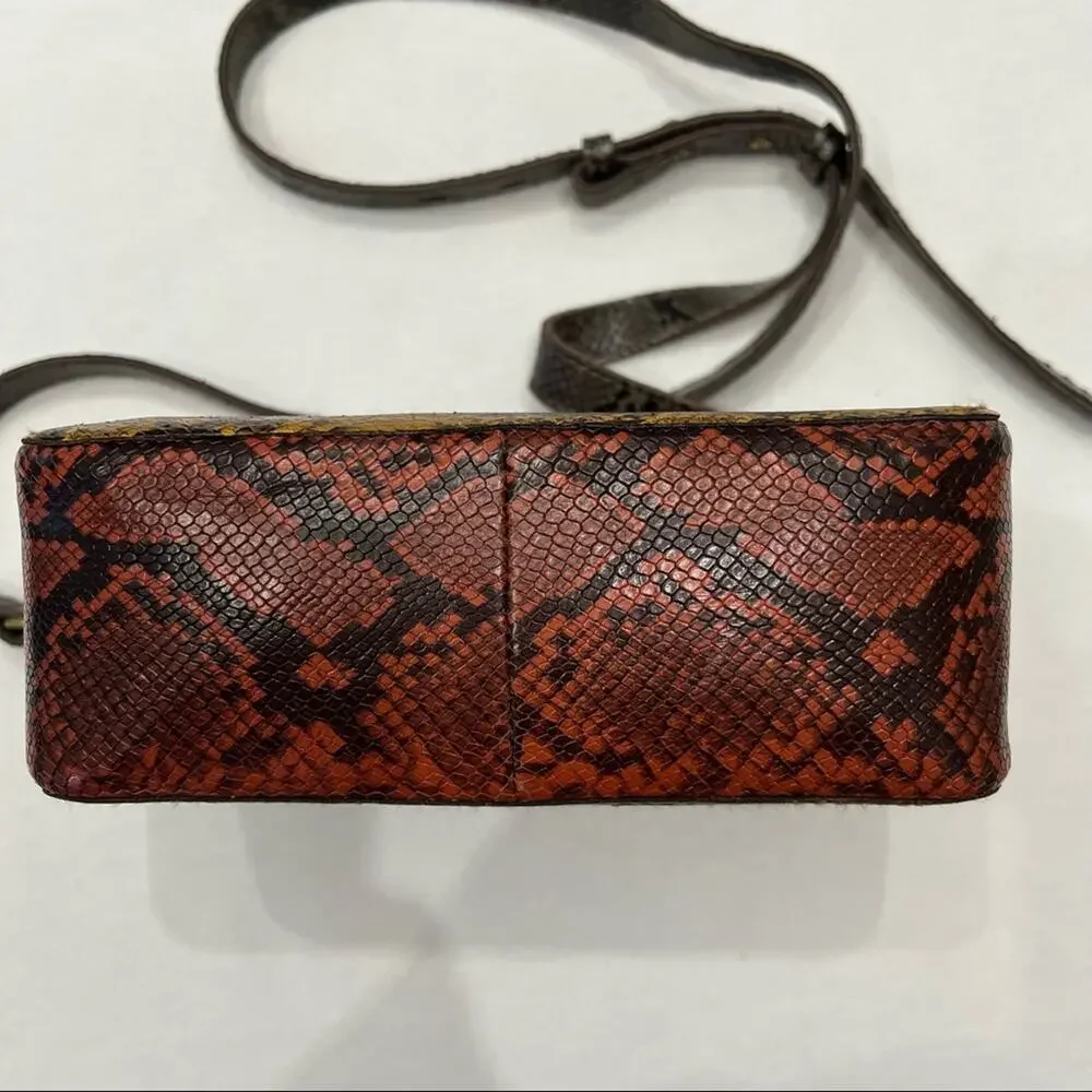 New Madewell Snake Print Multi Colored Crossbody Camera Bag